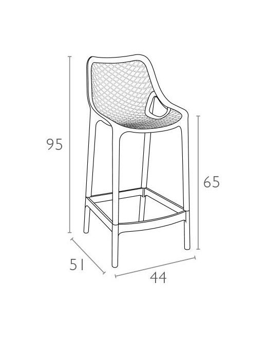 Пластиковый стул Air Bar белый