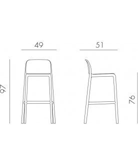 Стул полубарный Faro