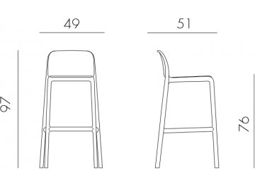 Стул полубарный Faro