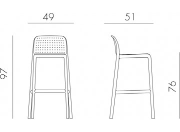 Стул полубарный Lido