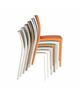 Стул пластиковый Maya светло-голубой / голубой