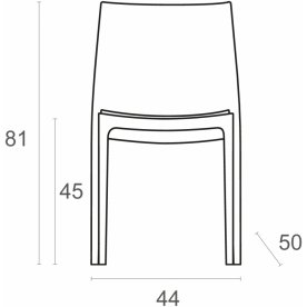 Стул пластиковый Maya серебристый / серебристый