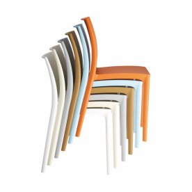 Стул пластиковый Maya серебристый / серебристый