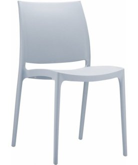 Стул пластиковый Maya серебристый / серебристый