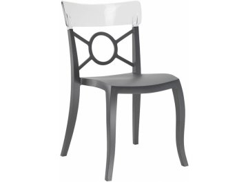 Стул пластиковый Opera-S антрацит / прозрачный