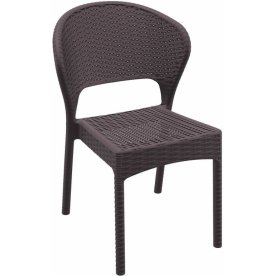 Стул пластиковый плетеный Daytona коричневый