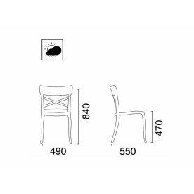 Стул пластиковый XSera-S желтый