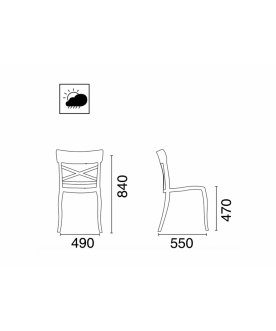 Стул пластиковый XSera-S красный