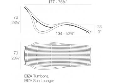 Лежак пластиковый Ibiza Basic тортора