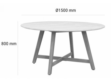 Стол каменный обеденный Mali Ø150 натуральный
