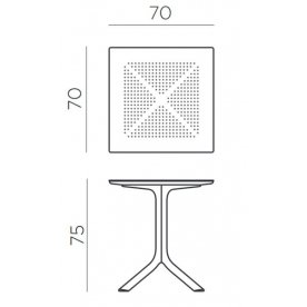 Пластиковый стол Clip 70