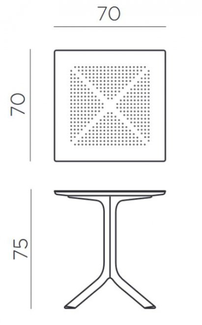 Пластиковый стол Clip 70 белый