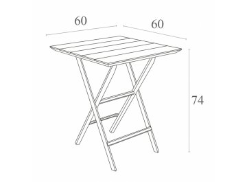 Стол пластиковый складной Helen Folding Table 60 опаловый зеленый