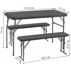 Стол с лавками Миралк