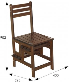Деревянный стул-стремянка Массив