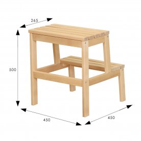 Деревянный табурет-стремянка Массив