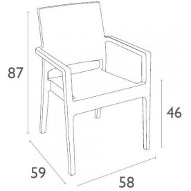 Пластиковое кресло Ibiza