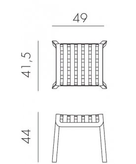 Пластиковый табурет Poggio
