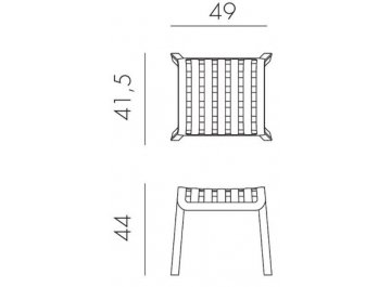 Пластиковый табурет Poggio
