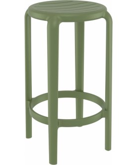 Табурет пластиковый полубарный Tom Bar 65 оливковый