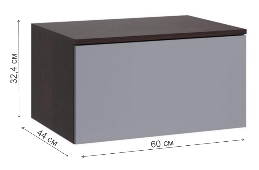 Навесной шкаф Роут 1 венге / графит софт