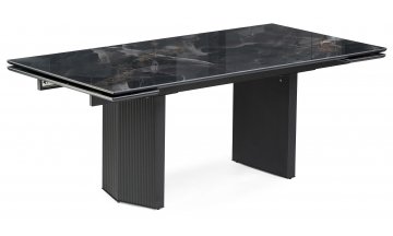 Керамический стол Монерон 200(260)х100х77 black paradise / черный