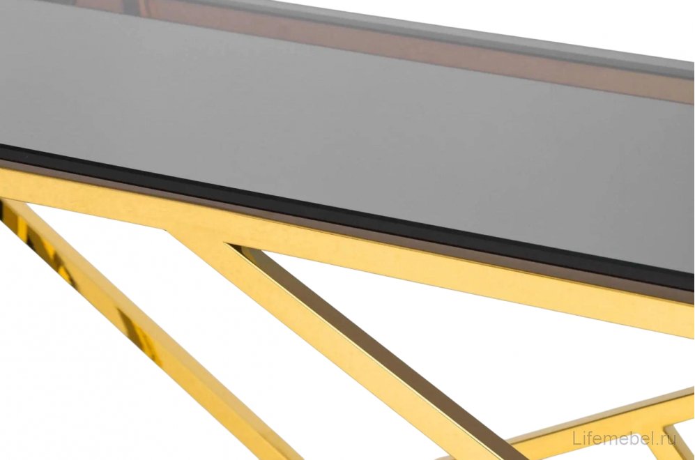 Консоль Париж стекло smoke / золото