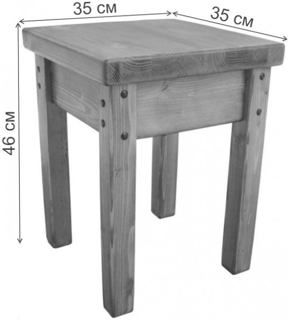 Комплект табуретов Классика венге 4 штуки