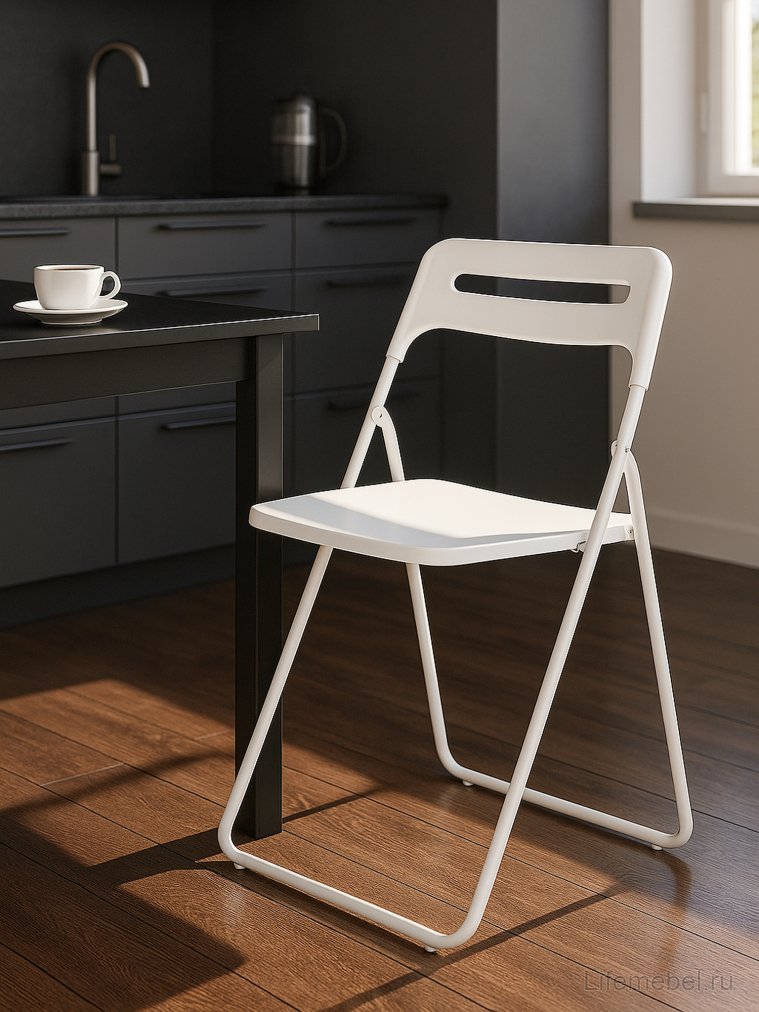 Пластиковый стул Fold складной white