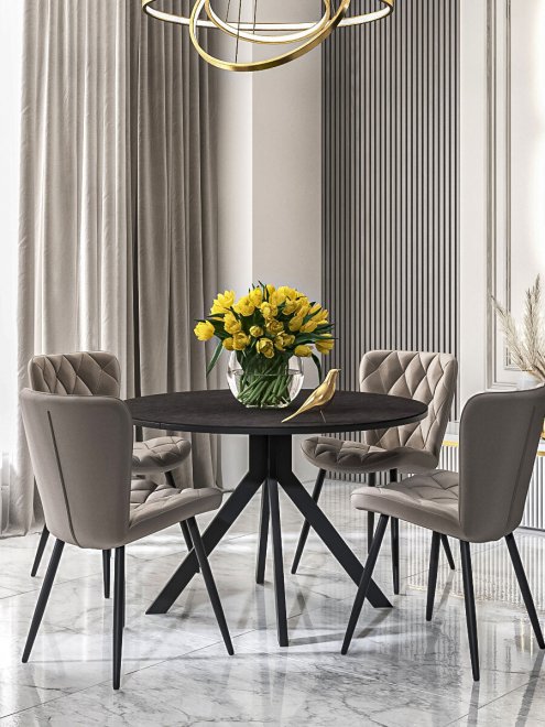 Стол Арчи темно-серый / черный