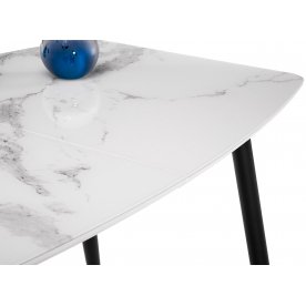 Стеклянный стол Эмма черная шагрень / черный - Уцененный экземпляр