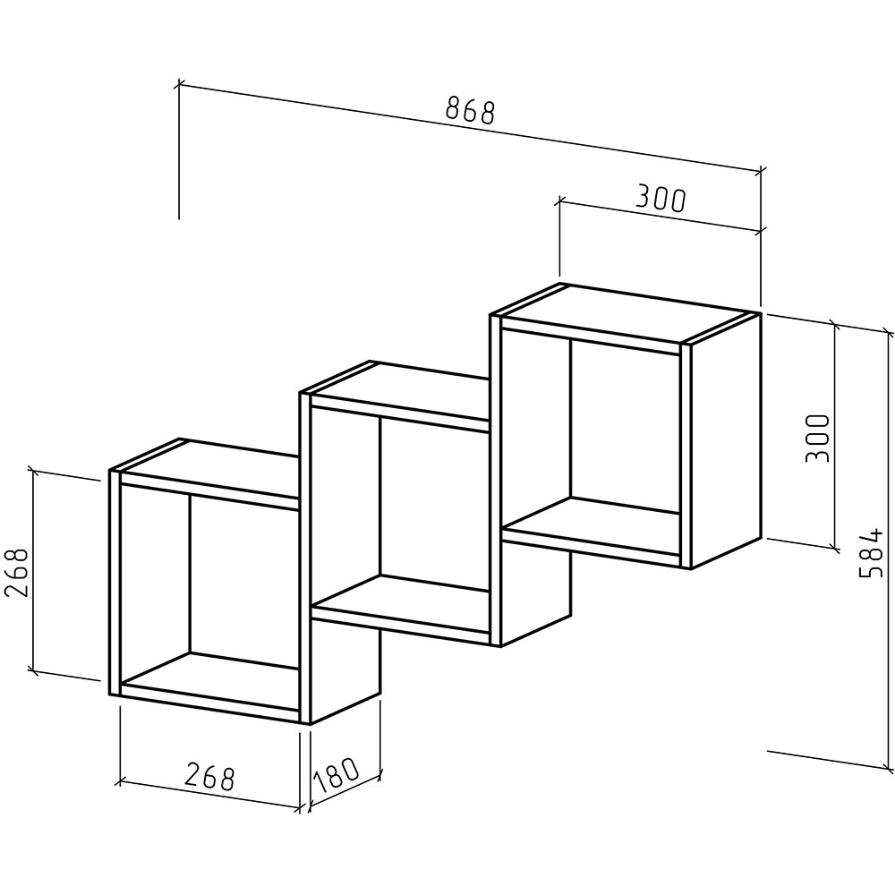 Шкаф навесной Флэш-19 дуб молочный