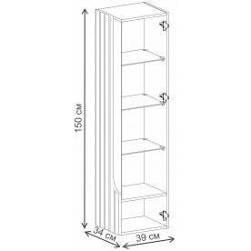 Шкаф навесной Лоренсо МН-043-03