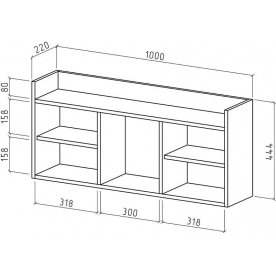 Шкаф навесной Остин-1
