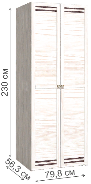 Шкаф для одежды Бриз 54 бодега светлый