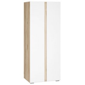 Шкаф Алетра ШК-800 дуб крафт серый / глянец белый