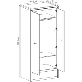 Шкаф Bjork 2DG1S