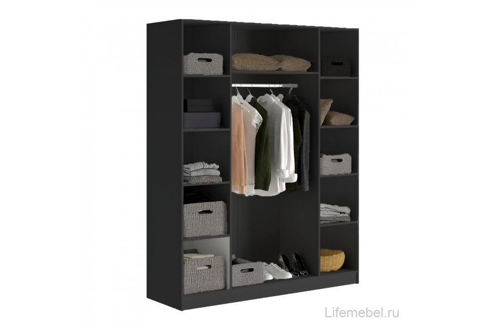 Шкаф Бостон 160 графит ЛДСП