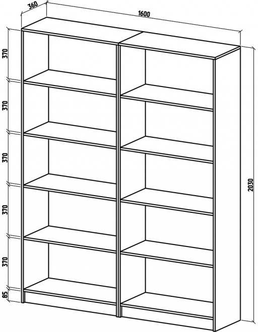Шкаф Бостон-16 итальянский орех