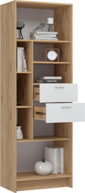 Шкаф Бран ШК-05 белый / дуб крафт золото