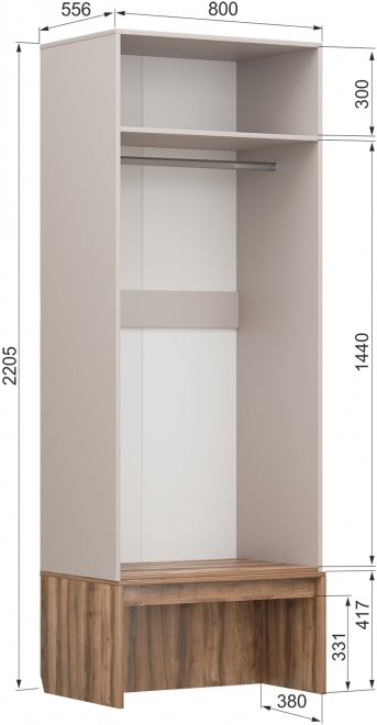 Шкаф Чарли №3 кашемир / авелано