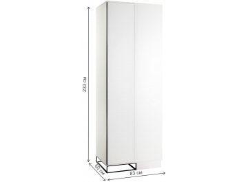 Шкаф для одежды City угловой универсальный белый