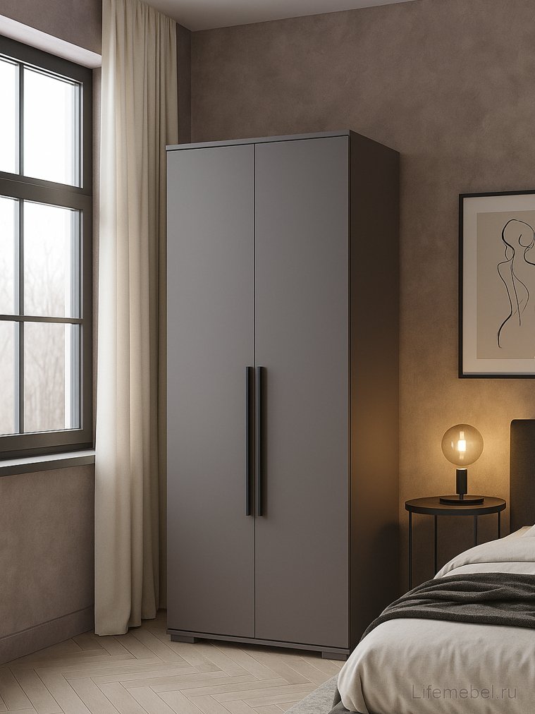 Шкаф Филеста 2-ств. графит