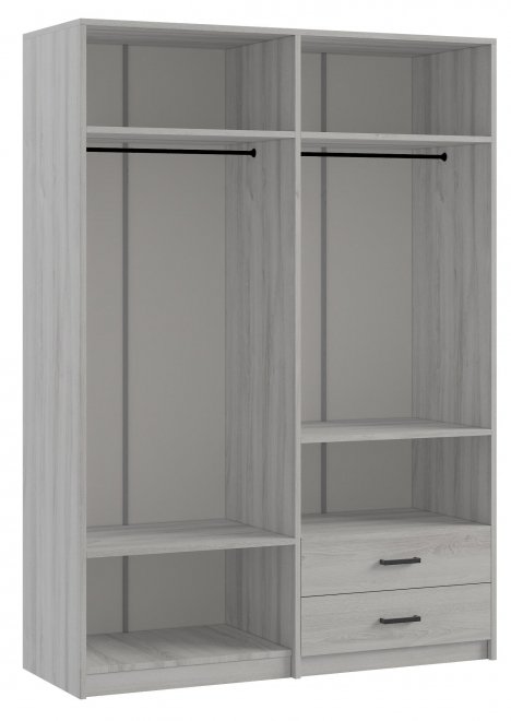 Шкаф Ивис лофт четырехдверный сосна белая