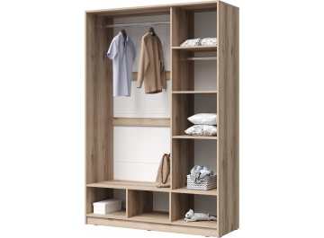 Шкаф для одежды Кинд ШК-03 супермат белый / дуб делано