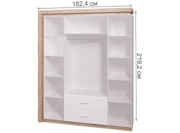 Шкаф Люмен 16 с зеркалом