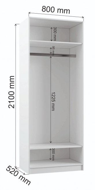 Шкаф Мадера ШМ2 ЛДСП графит новый