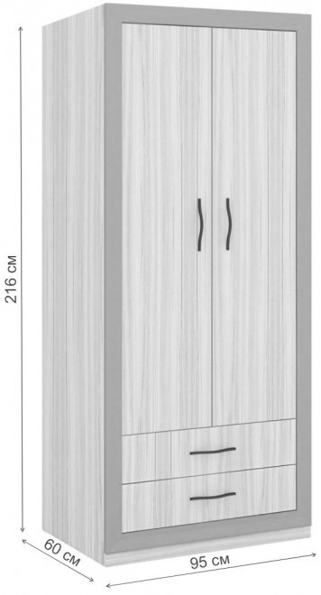 Шкаф Нобиле Пл-95/60 ШКр шамони / крем