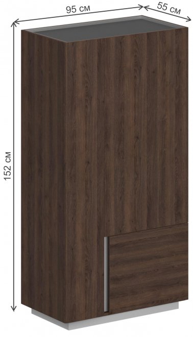 Шкаф OL-20-15 правый дуб табак