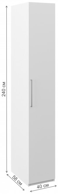 Шкаф Отис МН-039-05 П2 белый / графит